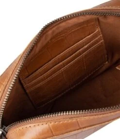 Cowboysbag Big Croco Crossbody Timber Fawn -Tas Promotie Winkel crossbody timber3360 000521 fawn 4