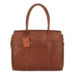 Burkely Vintage Doris Laptoptas 15.6" Schoudertas Cognac