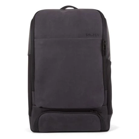 Salzen Alpha Backpack Leather Charcoal Black 1 Salzen Alpha Backpack Leather Charcoal Black