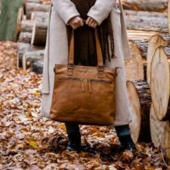 Chesterfield Rome Shopper Zwart -Tas Promotie Winkel leren shopper cognac rome