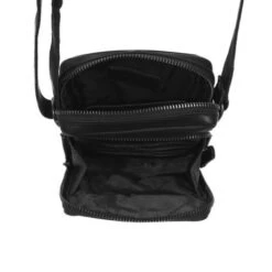 Chesterfield Hamilton Phonebag Schoudertas Black -Tas Promotie Winkel leren telefoontasje zwart hamilton 2