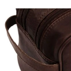 Chesterfield Stefan Toilettas Brown -Tas Promotie Winkel leren toilettas bruin stefan 2