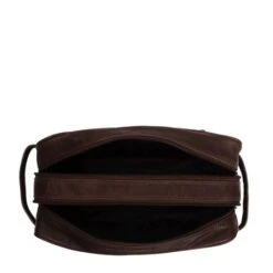 Chesterfield Stefan Toilettas Brown -Tas Promotie Winkel leren toilettas bruin stefan 4