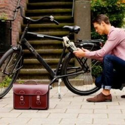 OldSchool Bags Schooltas Extra Large Bordeaux Rood -Tas Promotie Winkel mg 3445