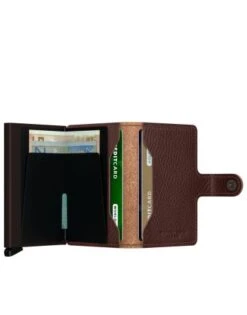 Secrid Mini Wallet Portemonnee Veg Espresso / Brown -Tas Promotie Winkel miniwallet vegetable tanned espresso brown 2