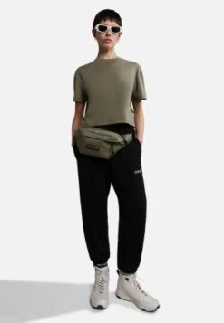 Napapijri Hatch Heuptas Black Green Lichen -Tas Promotie Winkel na4gfngae alt11