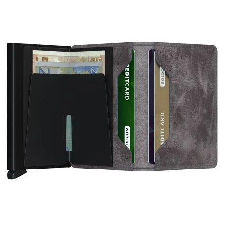 Secrid Slim Wallet Portemonnee Vintage Grey Black - Afbeelding 3