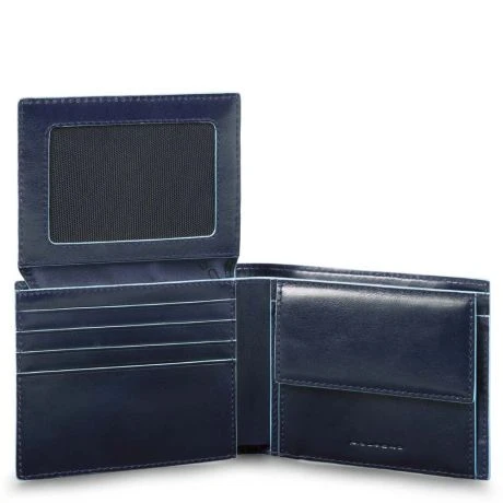 Piquadro Blue Square Men's Wallet With Flip Up/Coin Pocket Night Blue 2 Piquadro Blue Square Men's Wallet With Flip Up/Coin Pocket Night Blue - Afbeelding 2