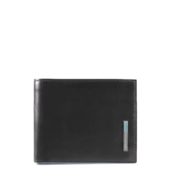 Piquadro Blue Square Men's Wallet With Flip Up/Coin Pocket Black -Tas Promotie Winkel pu4518b2r n dett2