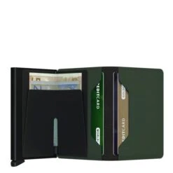 Secrid Slim Wallet Portemonnee Matte Green Black -Tas Promotie Winkel s matte green black v2 open