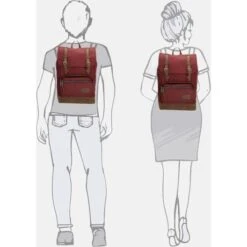 Enrico Benetti Santiago Rugtas L 17" Bordeaux Rood -Tas Promotie Winkel santiago 17 4