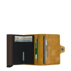 Secrid Twin Wallet Portemonnee Vintage Ochre -Tas Promotie Winkel secrid t vintage ochre open 1