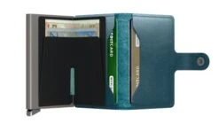 Secrid Premium Mini Wallet Portemonnee Dusk Teal -Tas Promotie Winkel secrid premium miniwallet dusk teal open