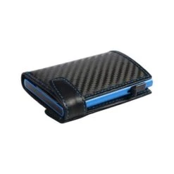 Tony Perotti Furbo Leren Pasjeshouder Met Kleingeldvak Carbon Blauw Zwart -Tas Promotie Winkel tc 3700dk zw f2