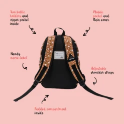 Little Legends Kinderrugzak Vintage Flower -Tas Promotie Winkel usp vintage flower achterkant