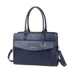 Wimona Valentina Schoudertas Laptop 15.6" Dark Blue -Tas Promotie Winkel valentina dark blue 5