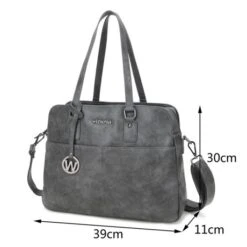 Wimona Carlotta Schoudertas 13.3" Grijs -Tas Promotie Winkel wimona carlotta grijs 3