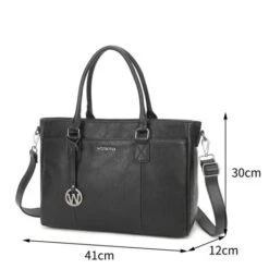 Wimona Carmina Schoudertas 13.3" Black -Tas Promotie Winkel wimona carmina zwart 3