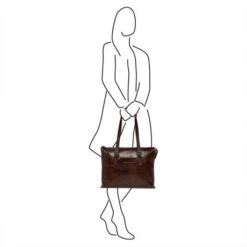 Castelijn & Beerens Rien Dames Laptoptas 15.4'' RFID Cognac -Tas Promotie Winkel xl set 8 laptop schoudertas 15 4 rfid cognac 1355